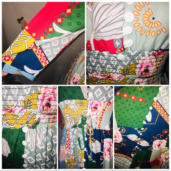 •HP! LAST 1!  Boho Chiffon Patchwork Maxi Dress• - Picture 5 of 8